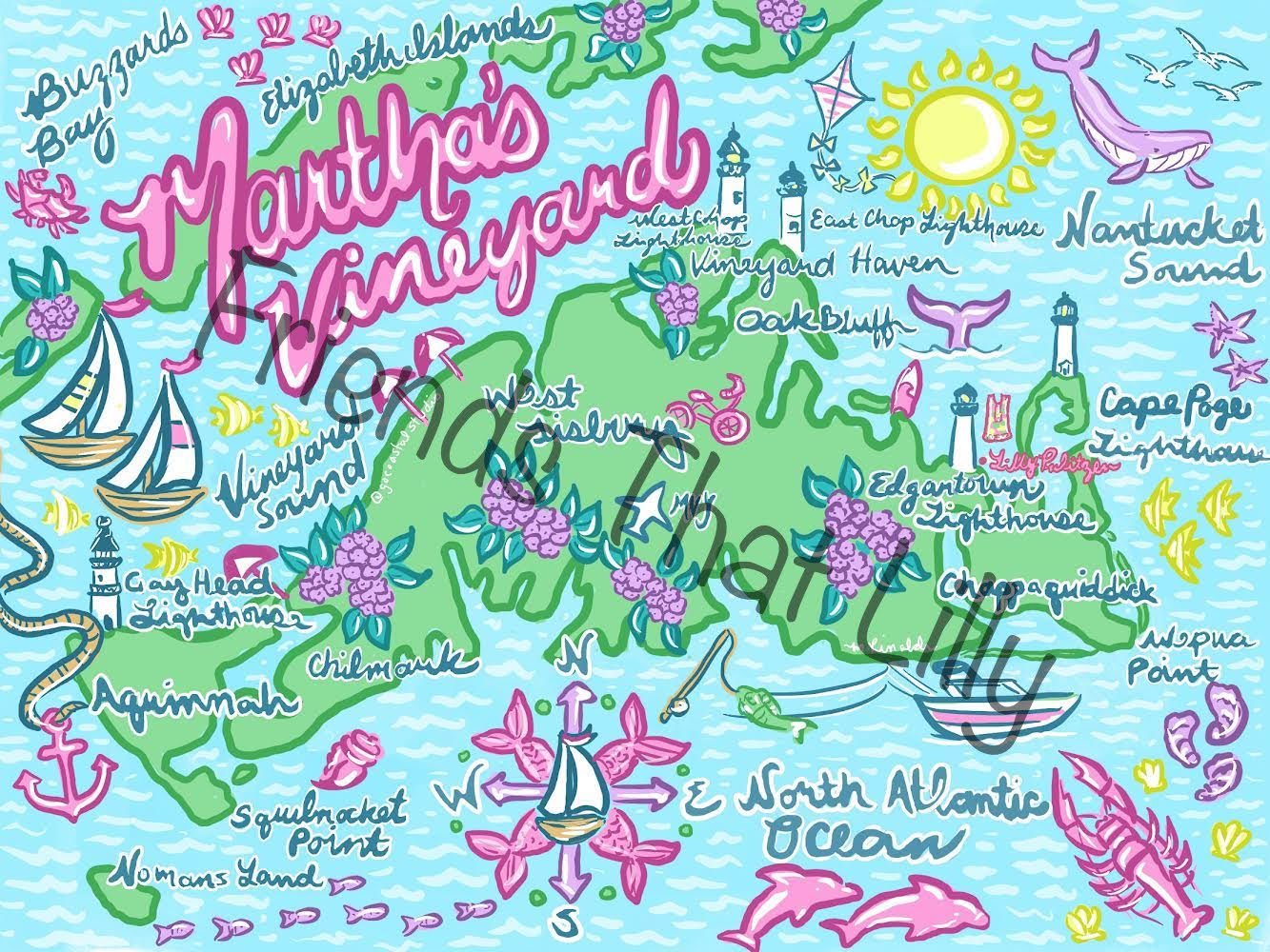 Women's Pocket Style T-Shirts: Martha’s Vineyard