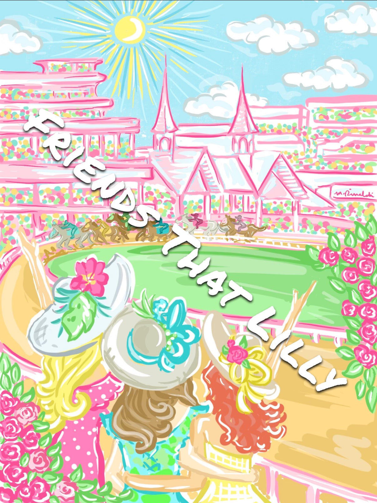 Women's T-Shirts: Kentucky Derby Illustration Design