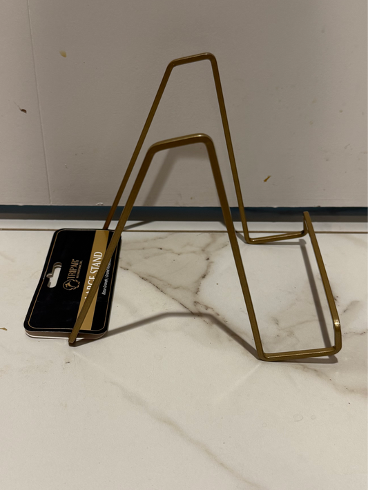 6" Brass Plated Square Wire Display Stand