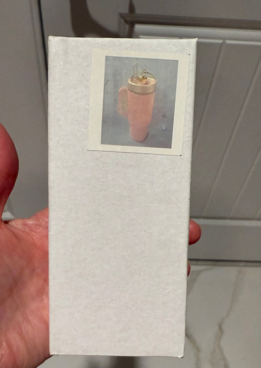 New! Bubblegum Pink Trendy Tumbler Christmas Ornament