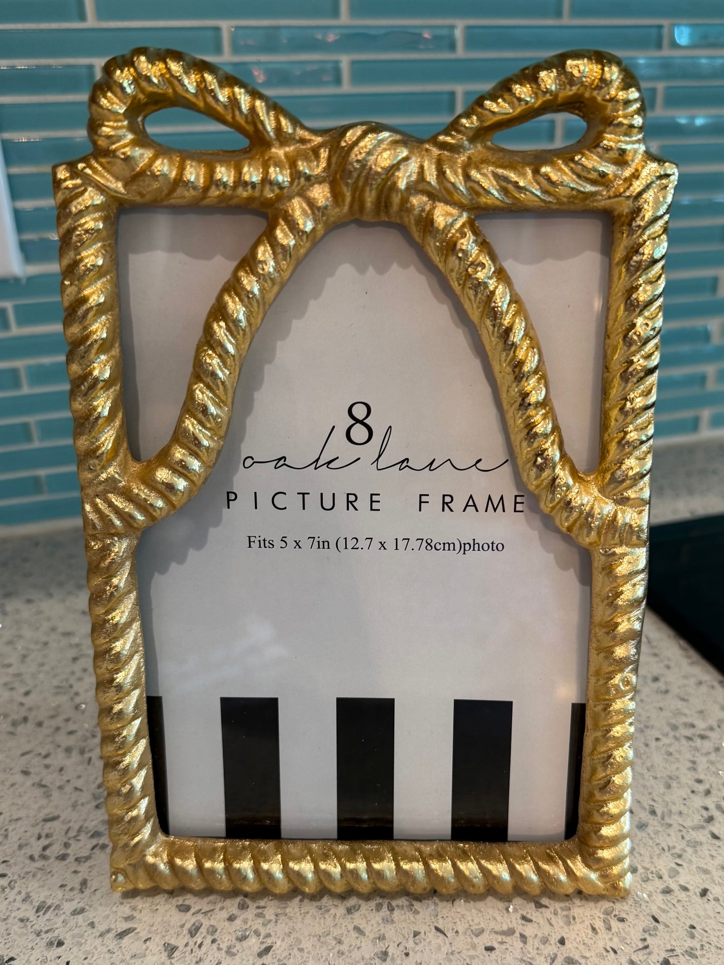 Gold Bow 5" X 7" Picture Frame