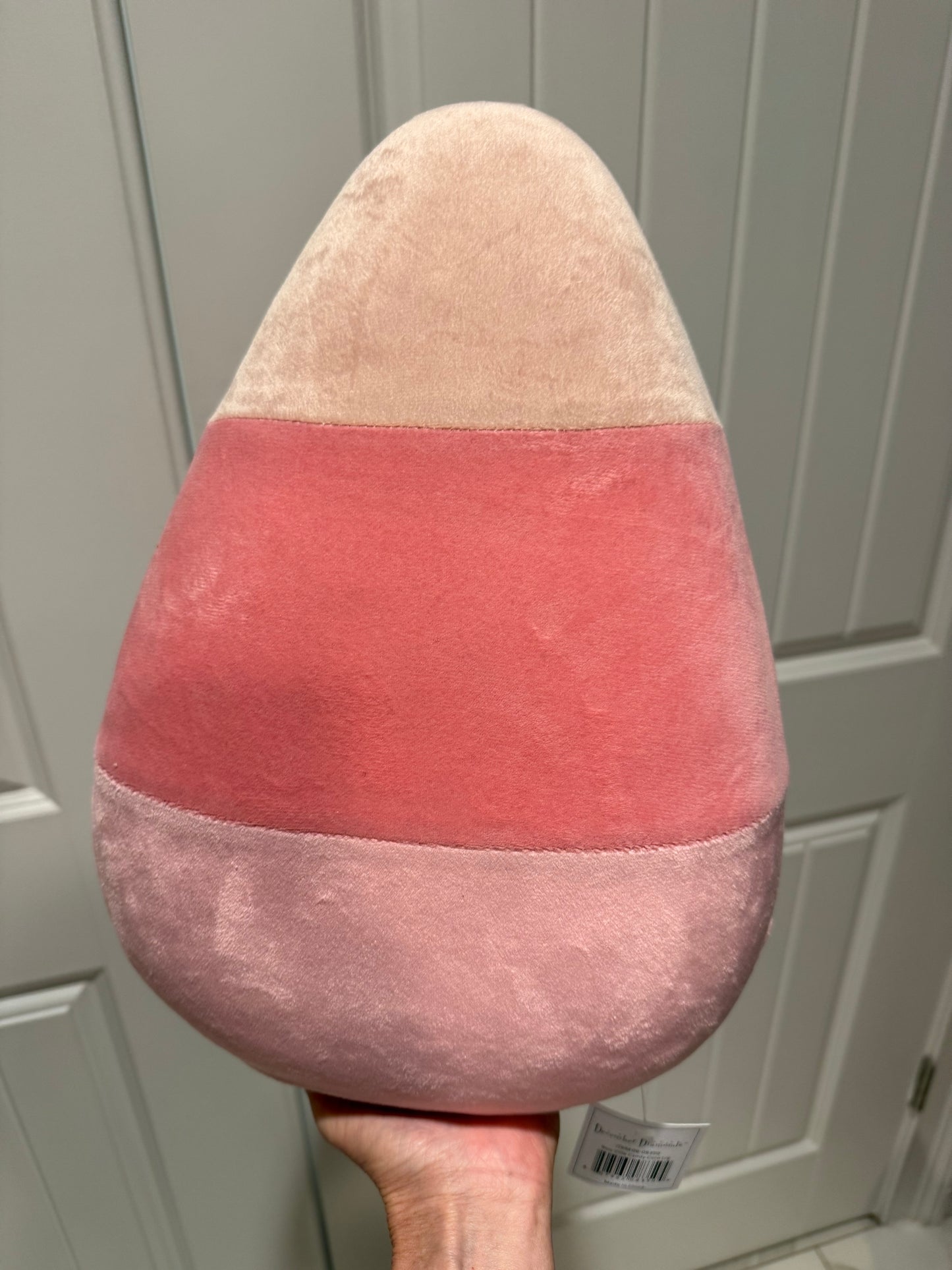 New! Boo Ville Large Pink Candy Corn Figurine- Set of Two