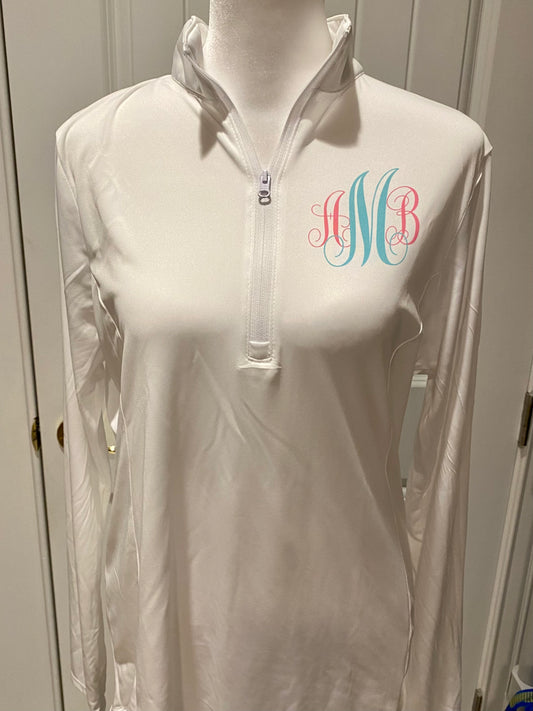 Monogrammed Zipper Popover: Mackinac Island Design