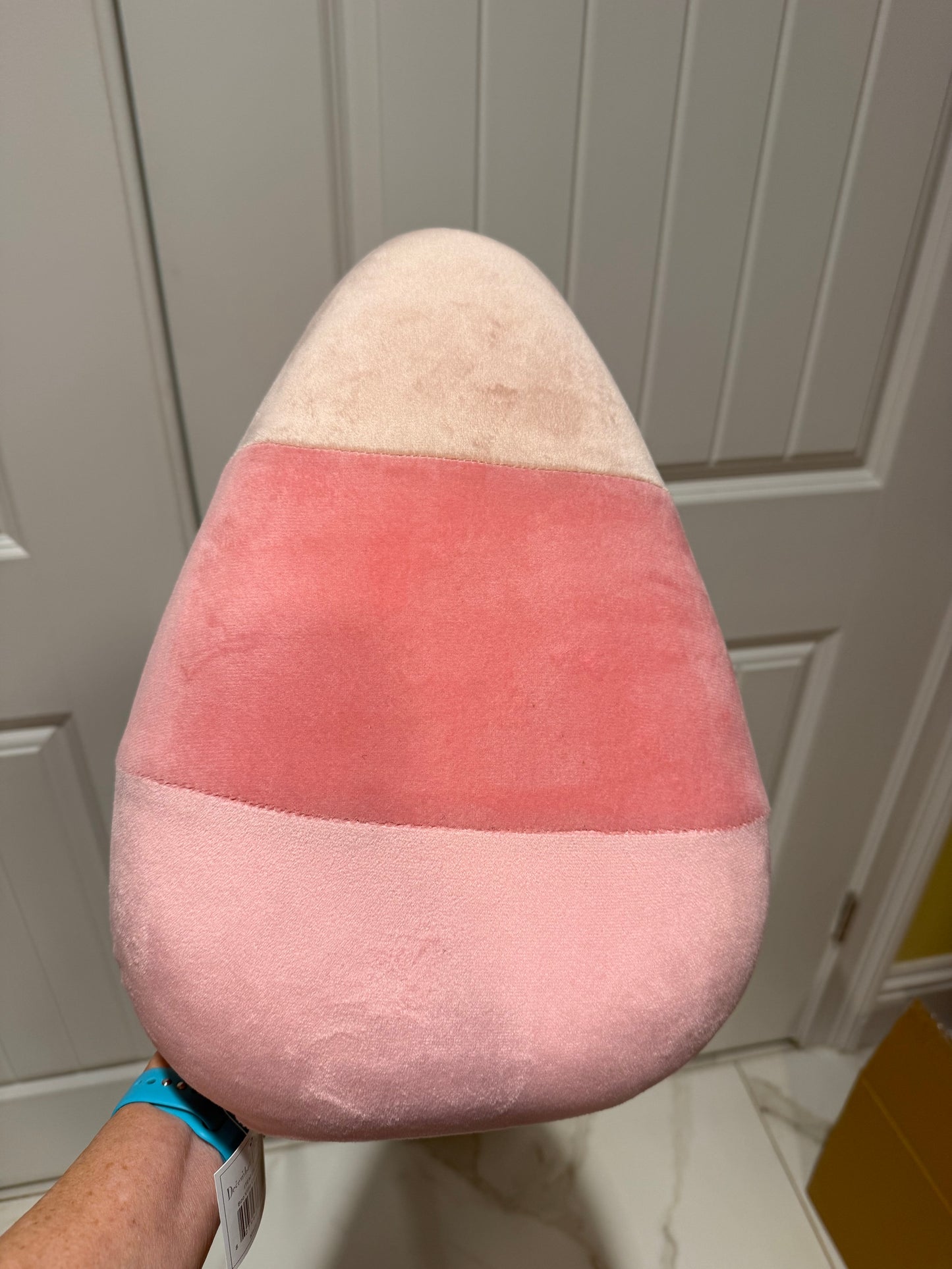 New! Boo Ville Large Pink Candy Corn Figurine- Set of Two