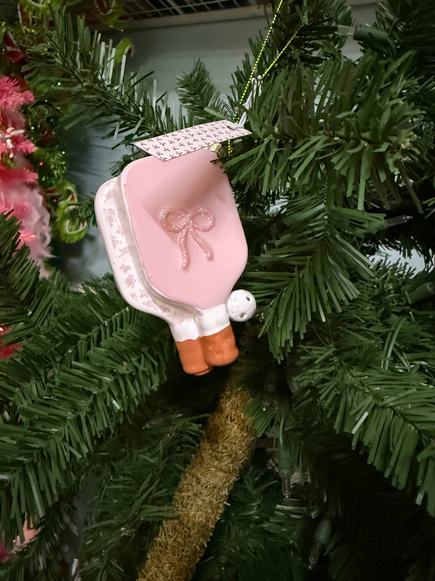 New! Pretty In Pinkleball Paddle Ornament Christmas Ornament