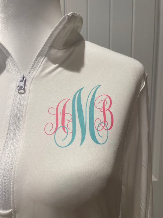 Monogrammed Zipper Popover: Mackinac Island Design