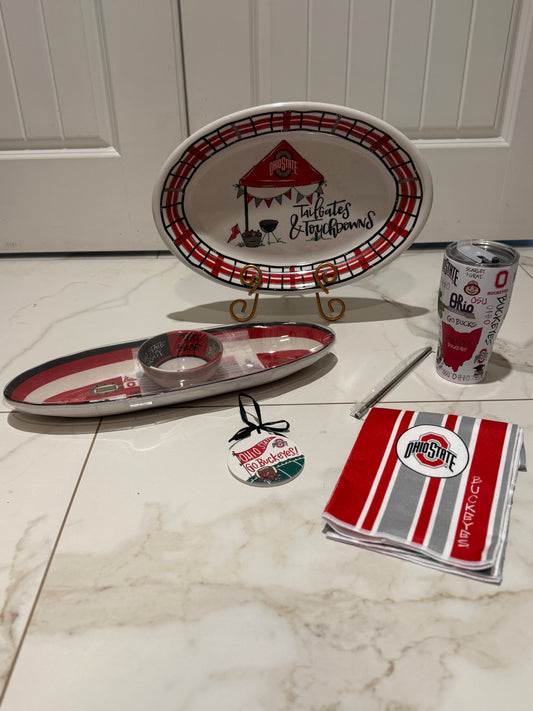 Ohio State Buckeyes Chip And Dip Serving Set