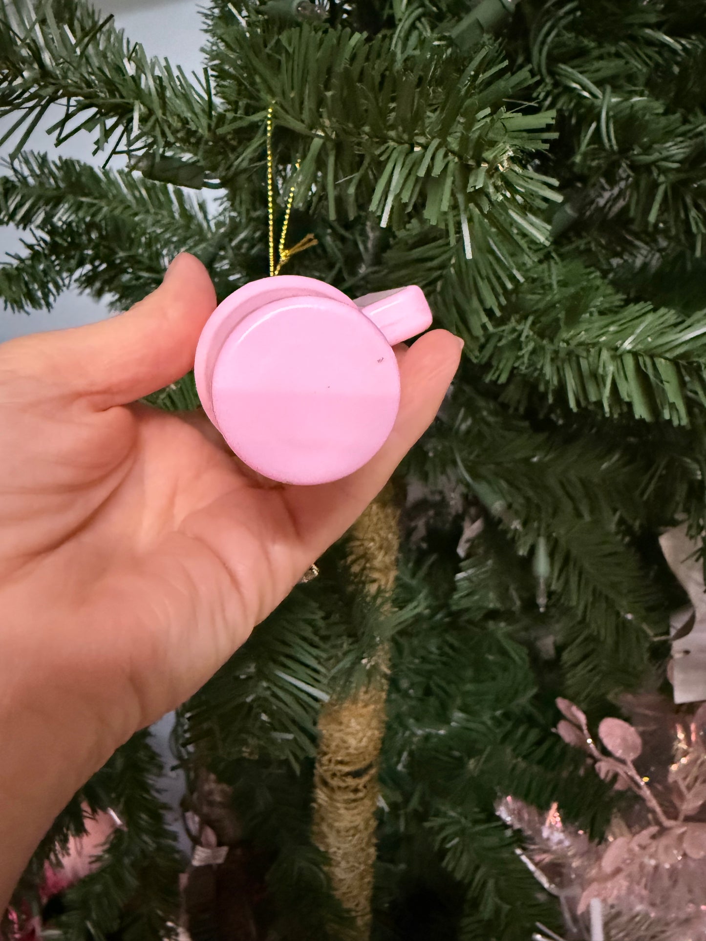 New! Bubblegum Pink Trendy Tumbler Christmas Ornament