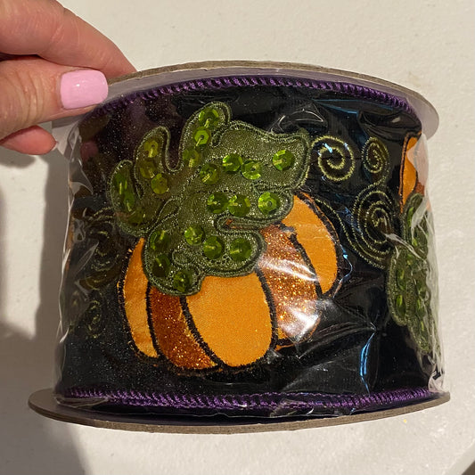 4” Wide Fall/ Pumpkin Ribbon