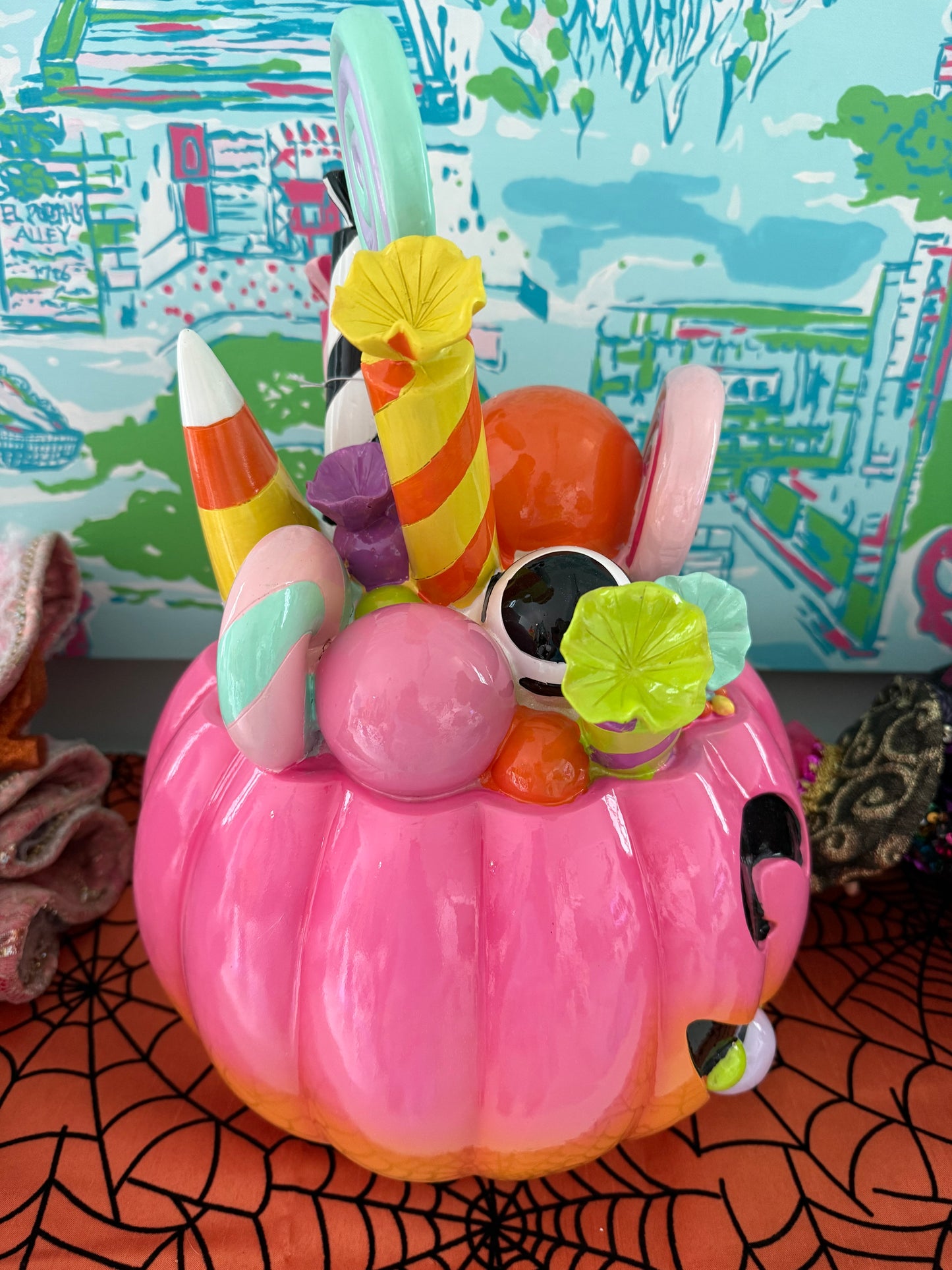 17" Jack O' Lantern Filled With Candy Figurine