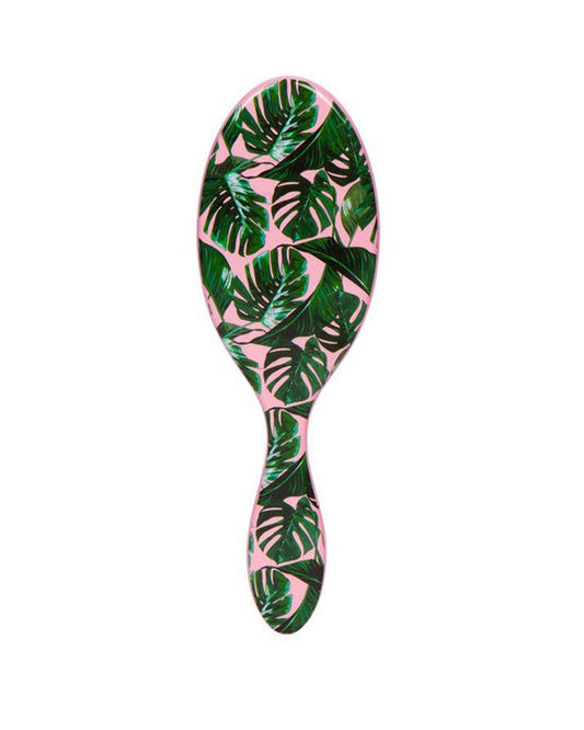 Cala Wet-N-Dry Tropical Palm Jungle Monstera Leaves Detangling Hair Brush