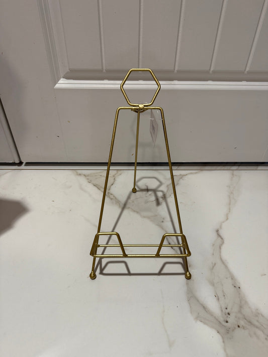 12.5" Gold Hexagon Tabletop Easel