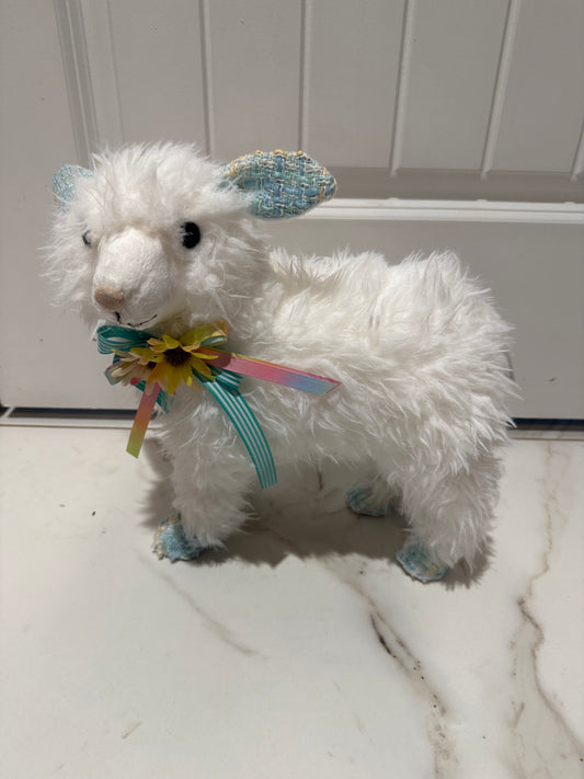 Cotton Candy Land Baby Lamb With Pastel Bow