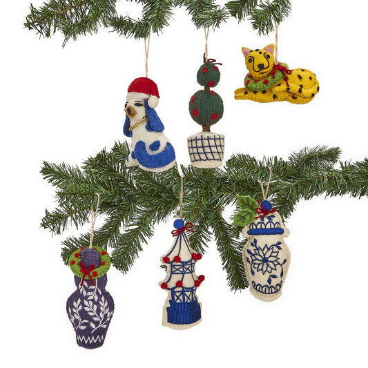 Chinoiserie Christmas Ornaments In Six Different Designs