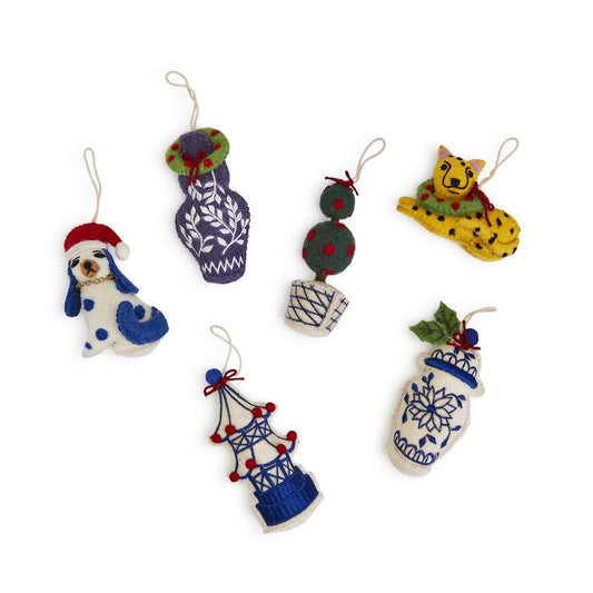 Chinoiserie Christmas Ornaments In Six Different Designs