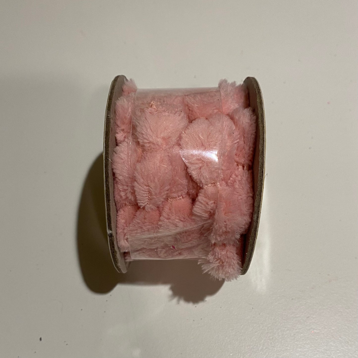 0.4” x 15’ Cotton Candy Pink Pom Poms Ribbon