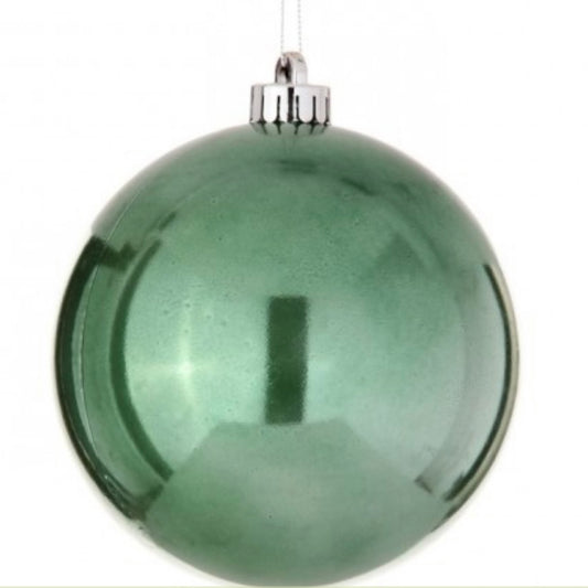 140MM Pearlized Ball Ornaments - Green, 2PC