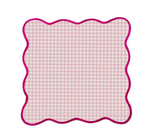 Rosey Gingham Napkins: Set of Four