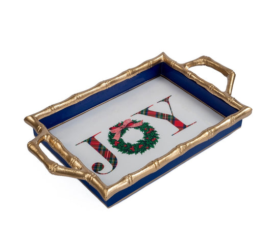 Joy Wreath Enameled Chang Mai Tray