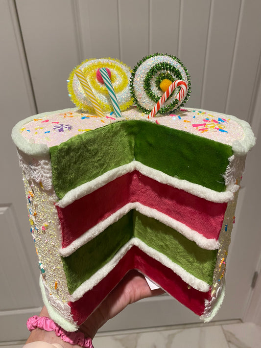 Holiday Layered Slice of Cake