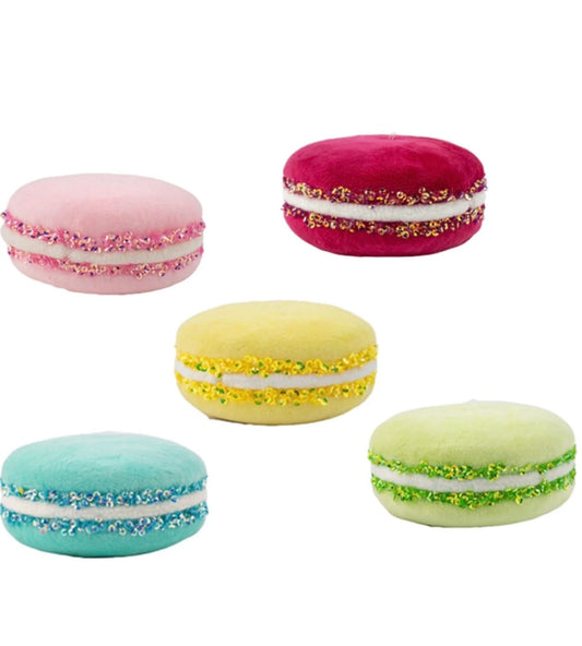 4" Macaron Ornaments in Assorted Colors: Sold in Sets of Two