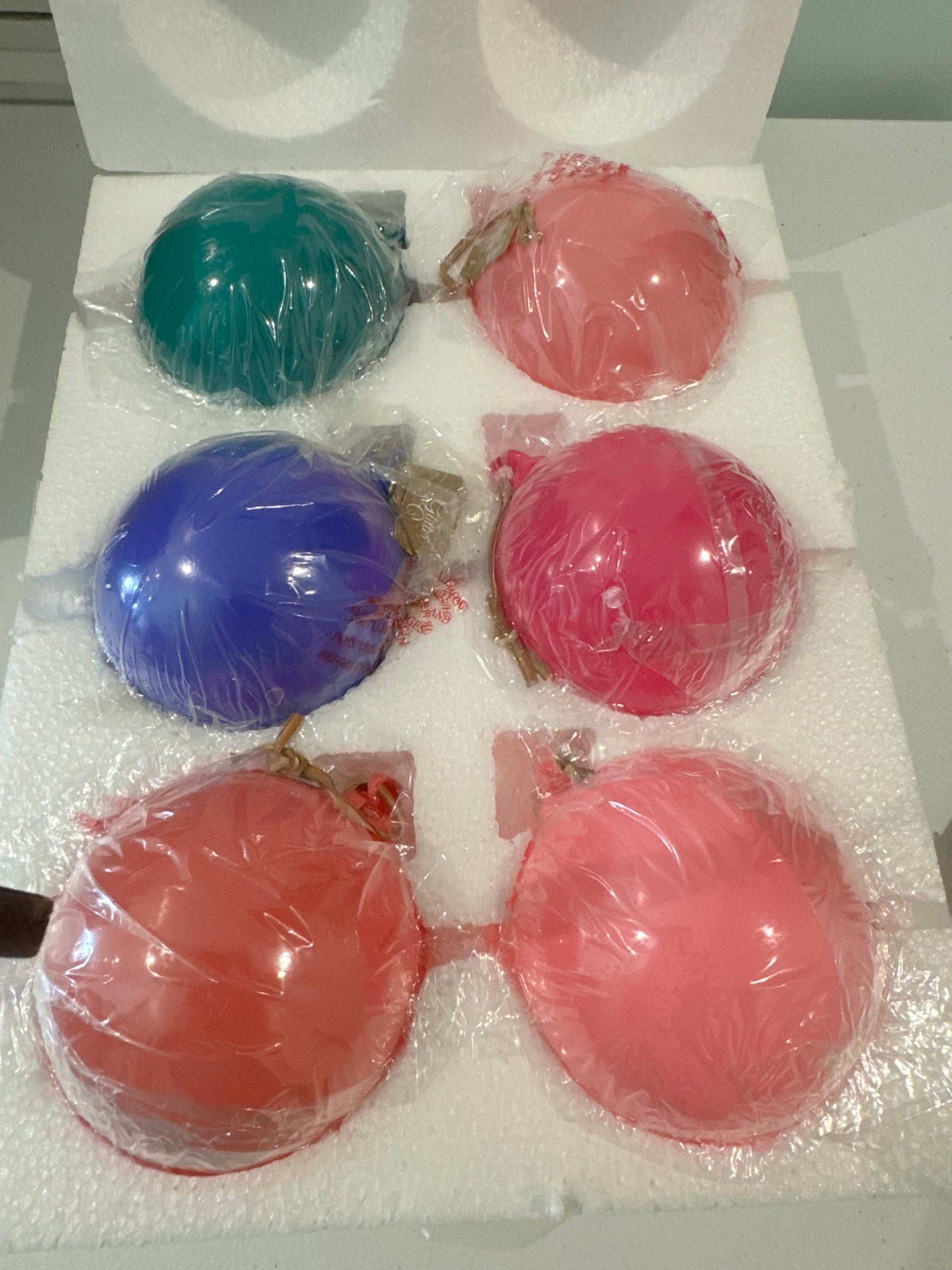 Sugar Plum Glass Ball Ornaments: Six per Set