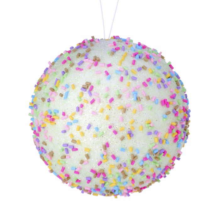 Holiday Sale! Candy Sprinkle Ball Ornaments: Pink or Blue/ 4PK