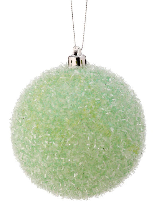 Green Cotton Candy Ball Ornaments - 4PC