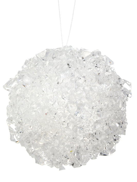 4" Ice Chunck Ball Ornament