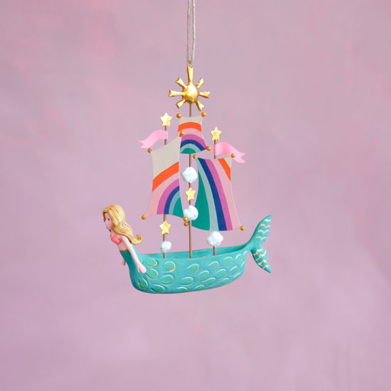 Magical Mermaid Ship Ornament