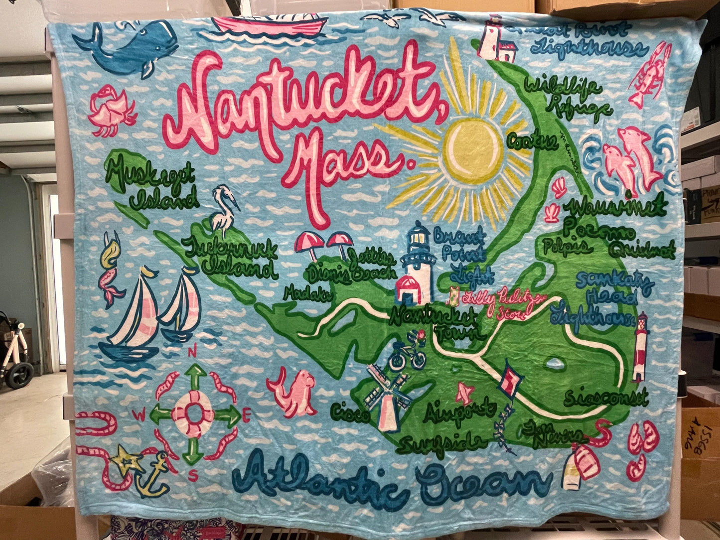 Nantucket, Massachusetts Blankets 50x60