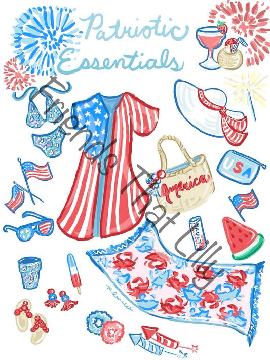 Beach Towel: Patriotic Essentials Design