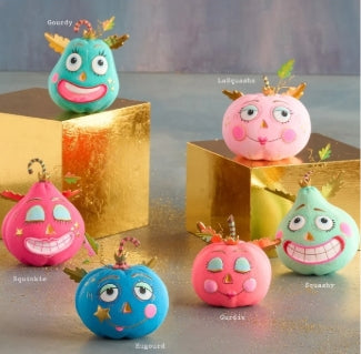 New! GlitterVille Tabletop Pumpkin Pixies in Assorted Colors