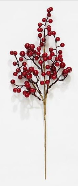 Country Berry Cluster Stems Sprays- Set of 12
