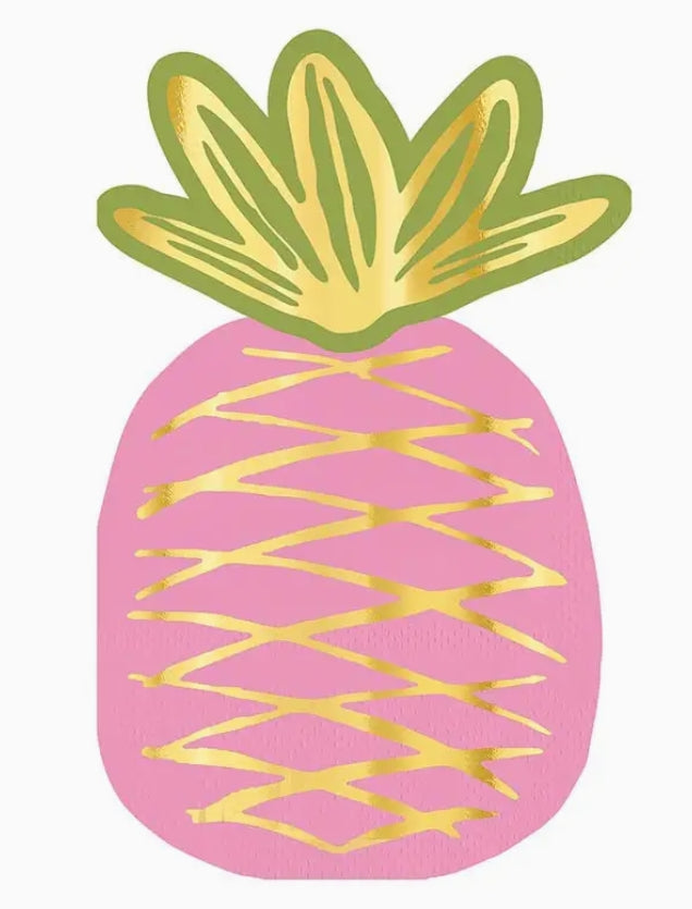 Pineapple Shaped Napkins: 20 Count