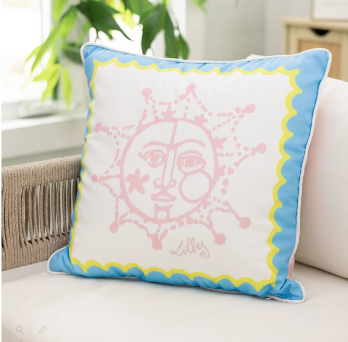 Lilly Pulitzer Large Sun Tiles Indoor/Outdoor Pillow