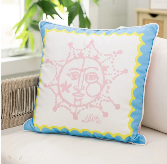 Lilly Pulitzer Large Sun Tiles Indoor/Outdoor Pillow