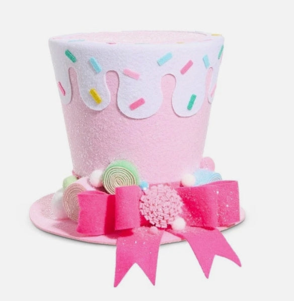 Pink Sprinkles Top Hat Decoration