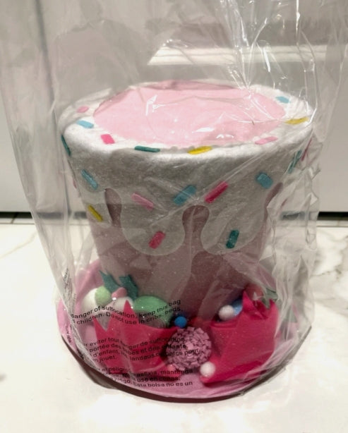 Pink Sprinkles Top Hat Decoration
