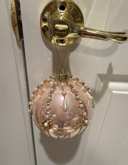 Pink & Pearl Fairground Ornaments: Set of Two