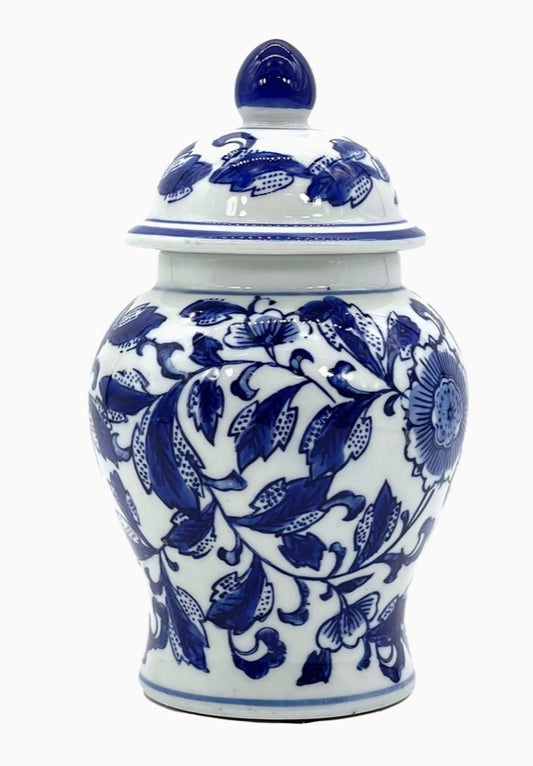Blue And White Chinoiserie Ginger Jar