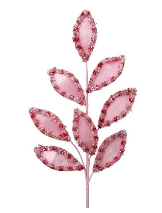 27" Candy With Snowglitter Spray Stem: Set of Four