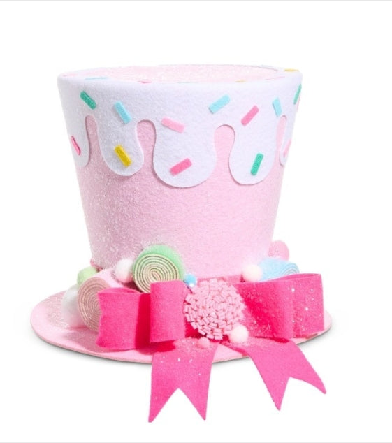 Pink Sprinkles Top Hat Decoration