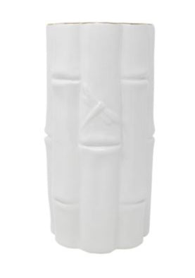 Lilly Pulitzer Large Bamboo Vase in Coconut and Hydrangea Blue