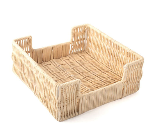 Natural Woven Rattan Beverage Napkin Tray