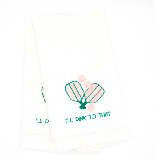 Pickleball Embroidered Bar Towel Set of Two