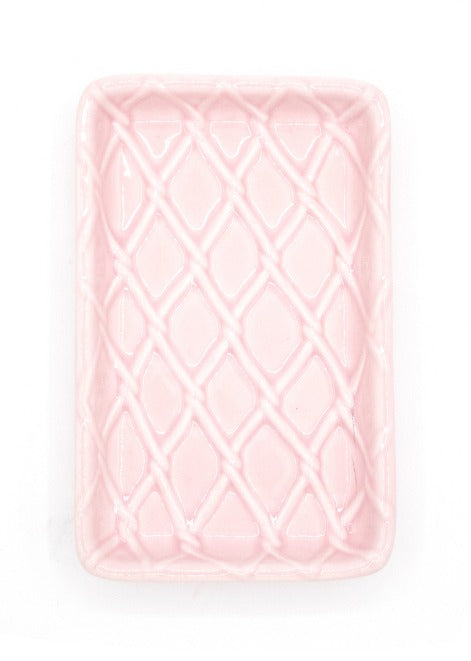 Pink Textured Soap Dish