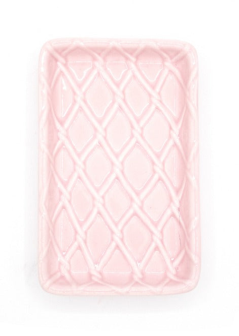Pink Textured Soap Dish