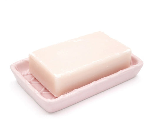 Pink Textured Soap Dish