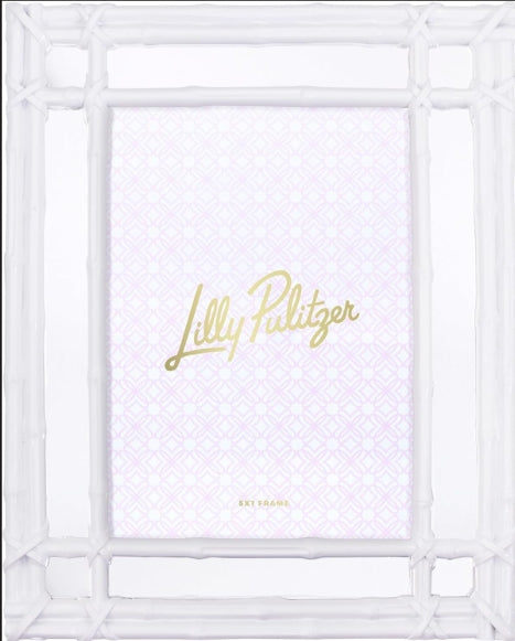 Lilly Pulitzer White Bamboo Picture Frame: 5' X 7"